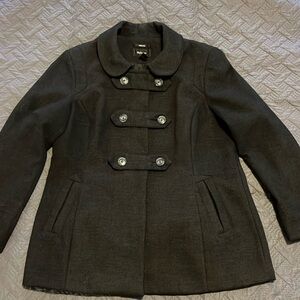 Style & Co size L peacoat jacket charcoal gray
